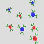 彩色刺绣小花图案 服装