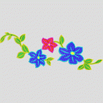 彩色刺绣花卉图案 服装