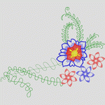 刺绣花卉图案设计 服装