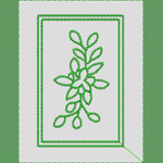 绿色植物刺绣图案