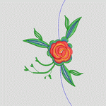 刺绣玫瑰花图案
