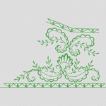 绿色刺绣花纹设计图