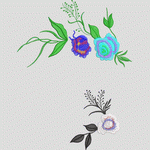 刺绣花卉图案设计