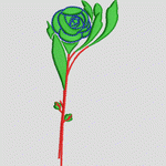 刺绣玫瑰花图案