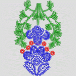 彩色蕾丝花饰图案