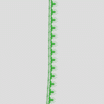 绿色植物刺绣图案