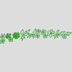 绿色刺绣植物装饰图案