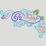 彩色刺绣花纹图案