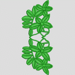 绿色植物刺绣图案 服装