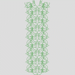 绿色植物刺绣图案 服装