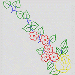 花卉藤蔓刺绣图案