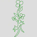 绿色植物刺绣图案 服装