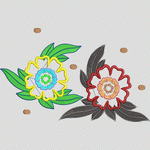 刺绣花卉图案设计 服装