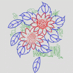 刺绣花卉图案设计稿 服装