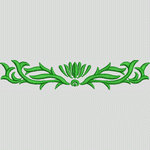 绿色植物纹样装饰图案
