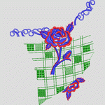 刺绣玫瑰花图案设计图