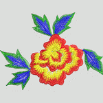 彩色刺绣花朵图案