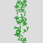 绿色植物刺绣图案