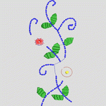 蓝色藤蔓植物3D模型