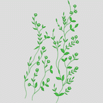 绿色植物藤蔓图案