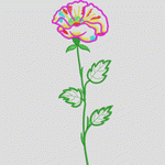 彩色刺绣花朵图案