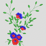 刺绣花卉图案