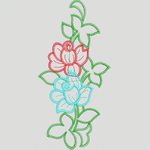 刺绣花卉图案设计图