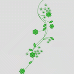 绿色藤蔓花卉图案