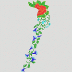 刺绣花卉图案