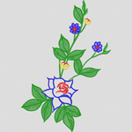 刺绣花卉图案
