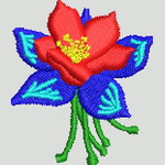 彩色刺绣花朵图案