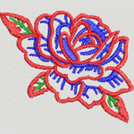 刺绣玫瑰花图案