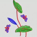 刺绣植物花卉图案