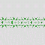 绿色刺绣植物边框图案