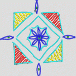彩色几何图案装饰画