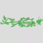 绿色植物刺绣图案