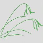 绿色植物3D模型草图