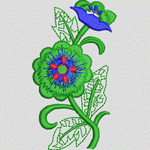 刺绣花卉图案设计