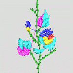 彩色抽象植物结构图