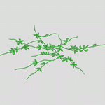 绿色藤蔓植物图案