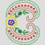 刺绣花卉图案设计