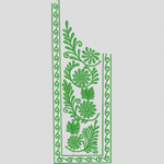 绿色植物刺绣图案