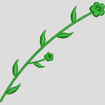 绿色植物枝条图案