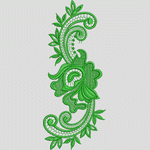 绿色刺绣花纹装饰图案