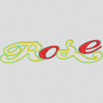 彩色刺绣风格“Rode”字样