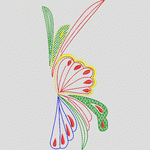 彩色刺绣花卉图案