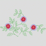 刺绣花卉图案设计