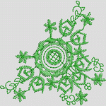 绿色雪花图案设计