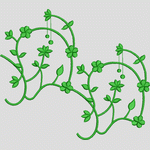 绿色藤蔓植物图案