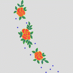 刺绣玫瑰花图案